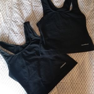 Two ladies Rebok tank  sport bras